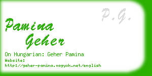 pamina geher business card